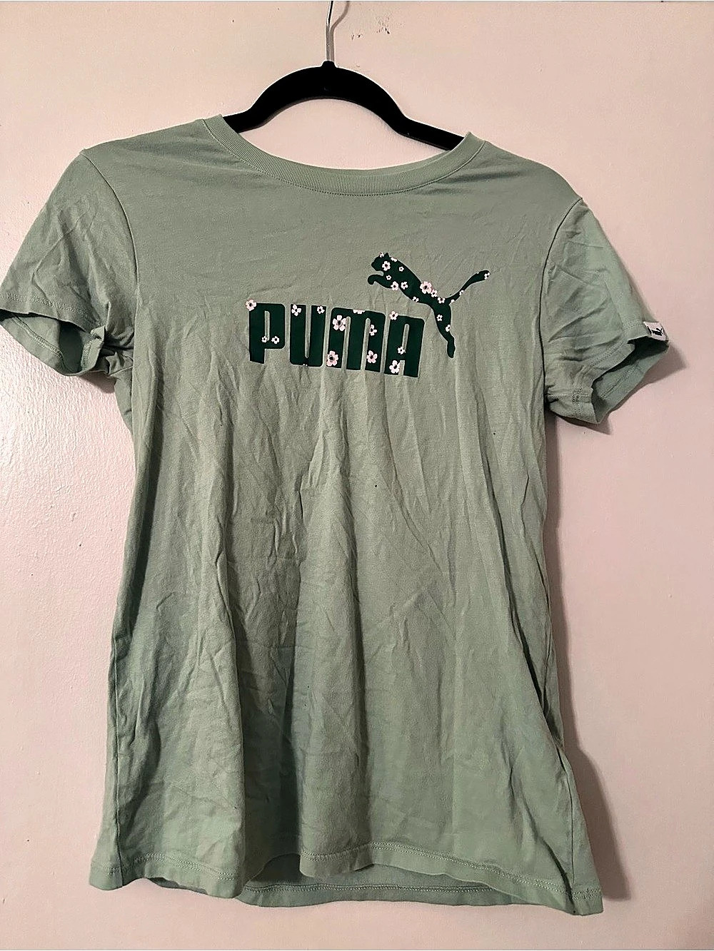 Puma Graphic Short Sleeve Tee Green Small